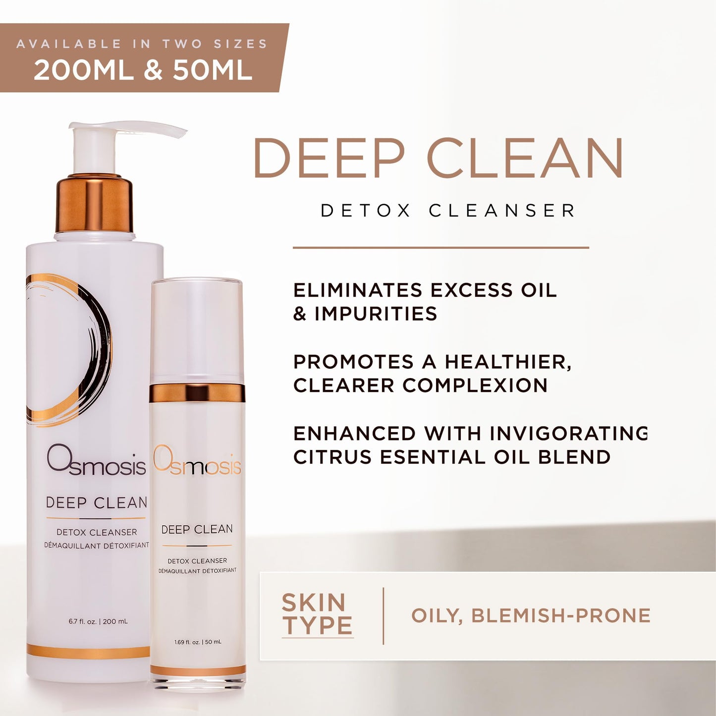 OSMOSIS Deep Clean Purifying Face Wash for All Skin Types 1.69 Fl Oz