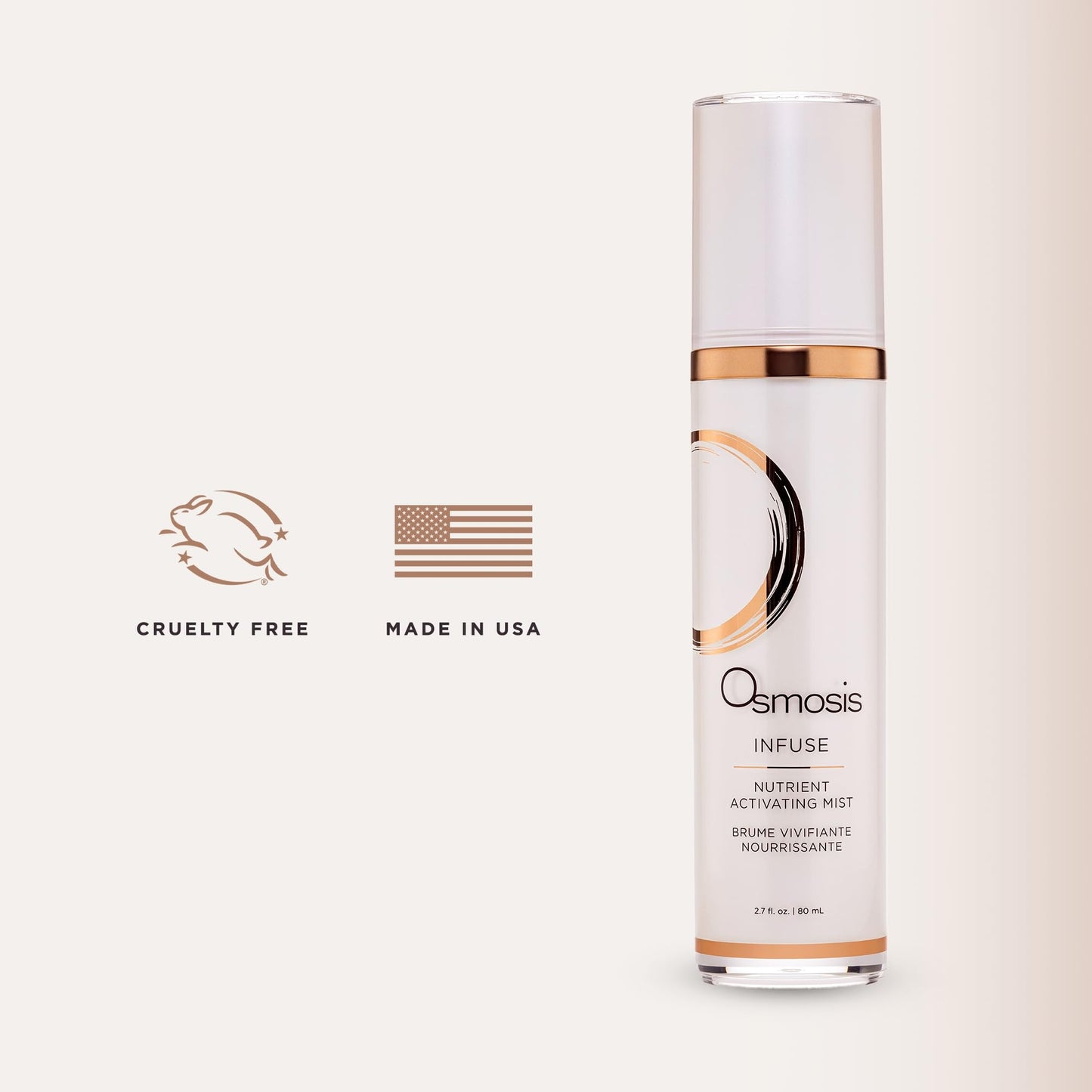 Osmosis Infuse Nutrient Hydrating Facial Mist, Plant-Based Minerals, Smooths, Enhances Product Penetration for All Skin Types, 2.7 Fl Oz