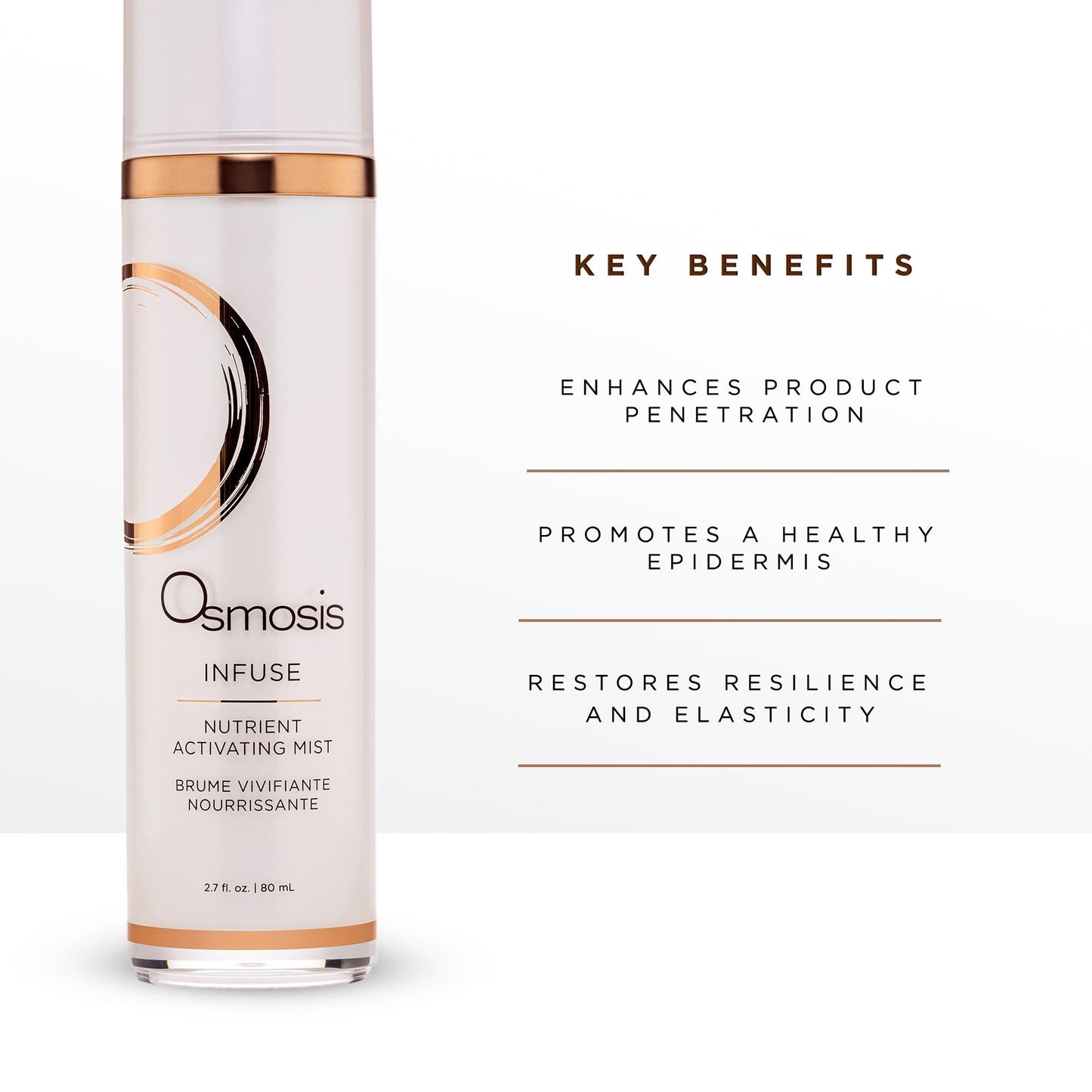 Osmosis Infuse Nutrient Hydrating Facial Mist, Plant-Based Minerals, Smooths, Enhances Product Penetration for All Skin Types, 2.7 Fl Oz