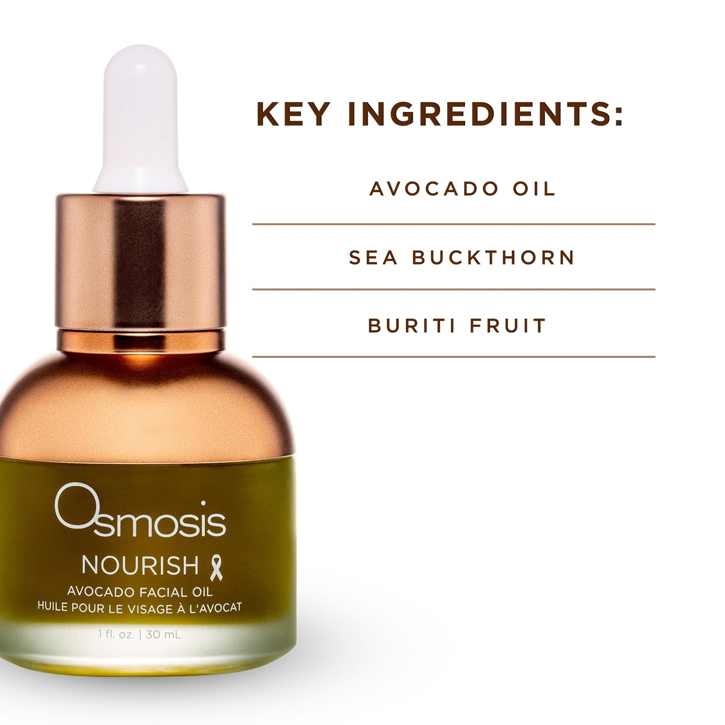 OSMOSIS Nourish Avocado Face Oil for Dry and Sensitive Skin 1 Fl Oz