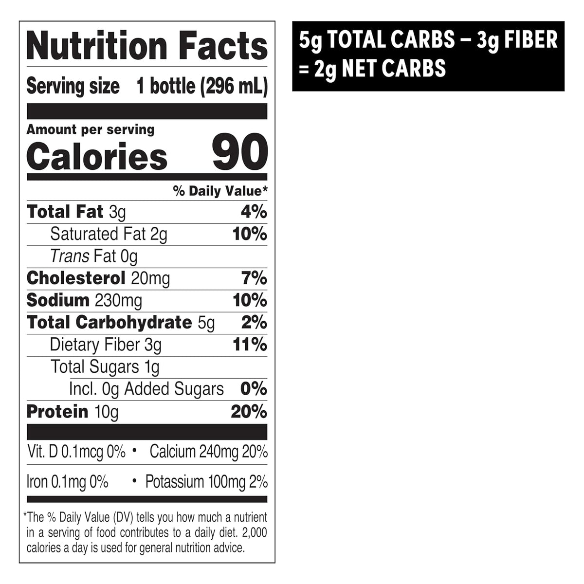 Quest Nutrition Iced Coffee, Vanilla Latte, 1g of Sugar, 10g of Protein, 90 calories, 200mg of caffeine, 12 Count