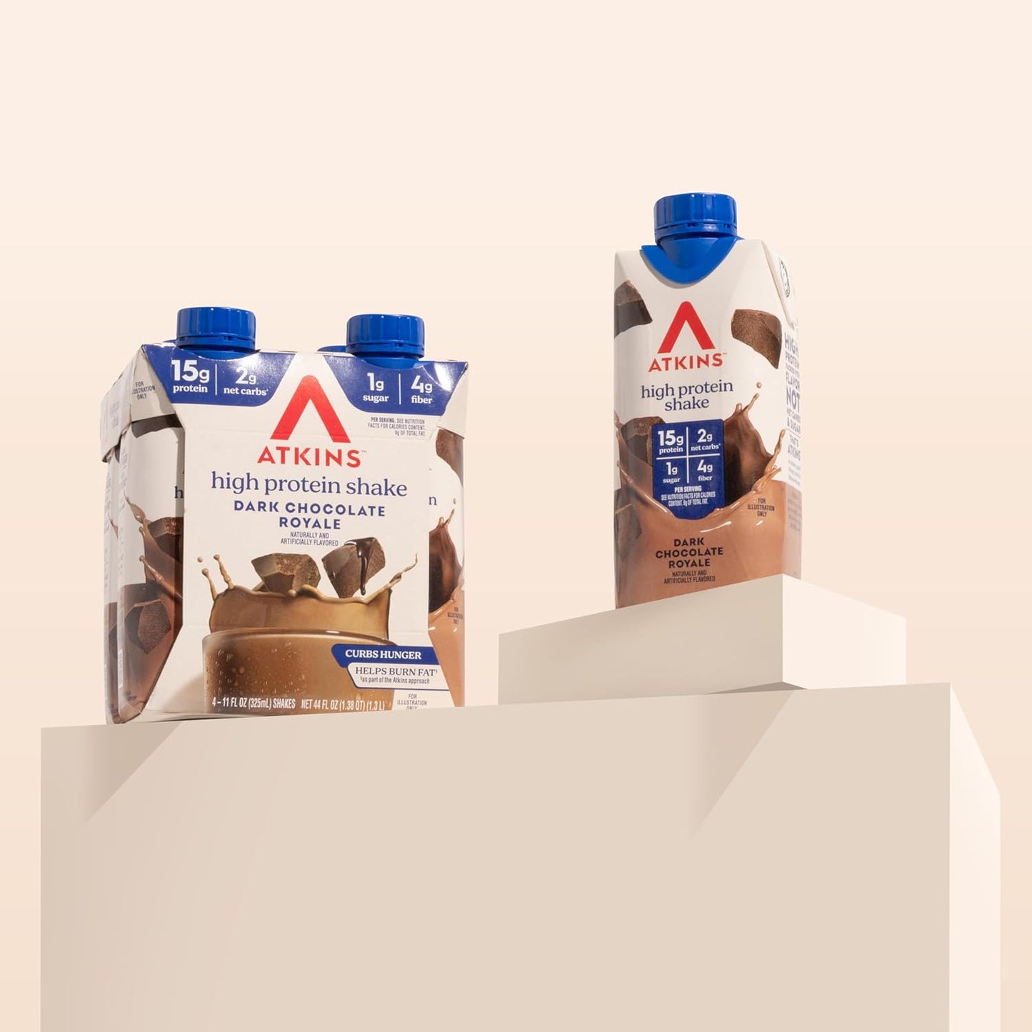 Atkins Dark Chocolate Royale High Protein Shake, 12 Count