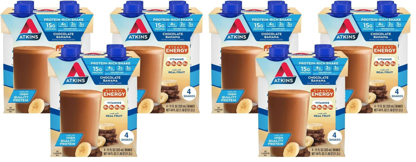 Atkins Dark Chocolate Royale High Protein Shake, 12 Count
