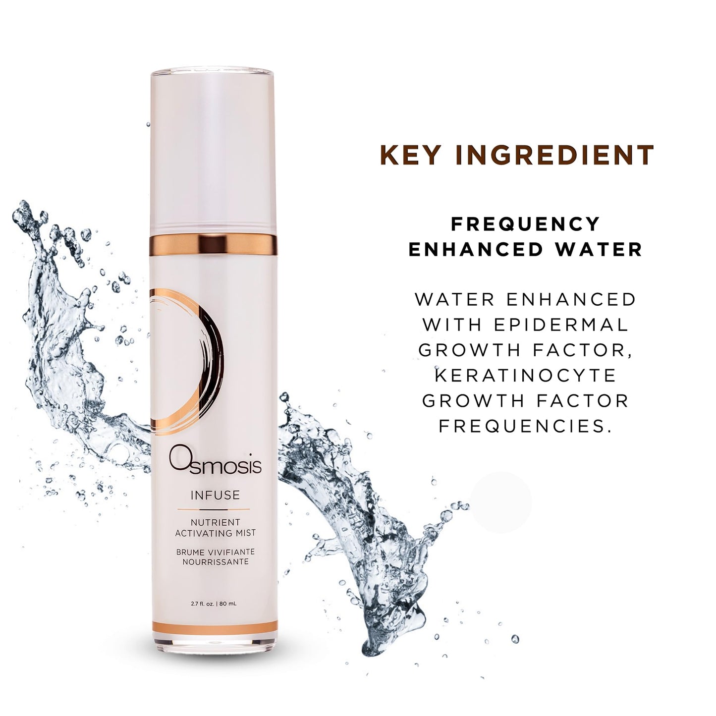 Osmosis Infuse Nutrient Hydrating Facial Mist, Plant-Based Minerals, Smooths, Enhances Product Penetration for All Skin Types, 2.7 Fl Oz