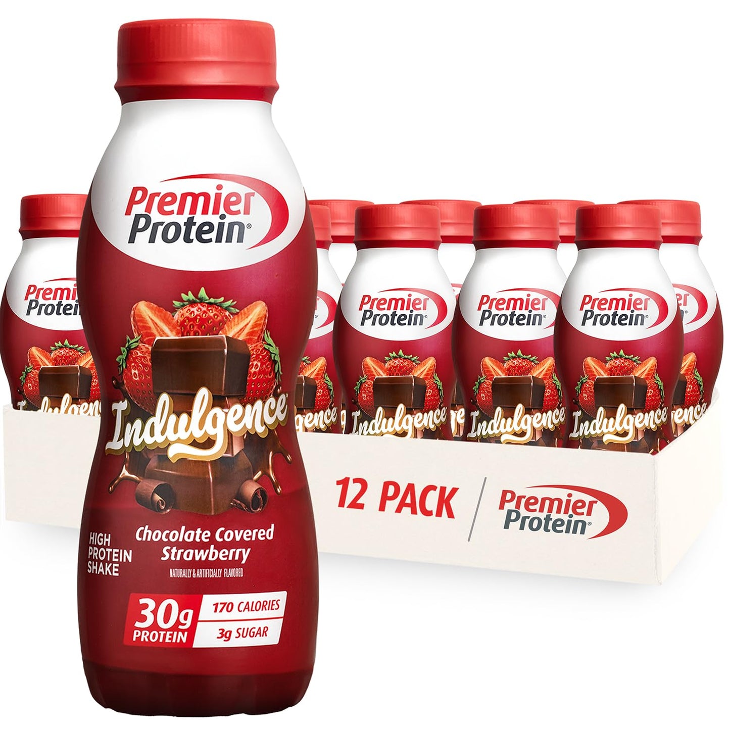 Premier Protein INDULGENCE 30g Shake, Salted Caramel Truffle, 12 Pack | Dessert-Inspired, 170 Calories, 3g Sugar, Supports Muscle Health, Gluten-Free, 11.5 oz (Packaging May Vary)