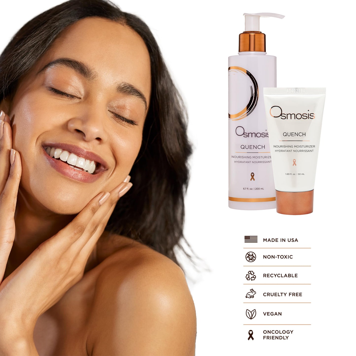 OSMOSIS Quench Nourishing Face Moisturizer for Dry and Normal Skin 6.7 Fl Oz