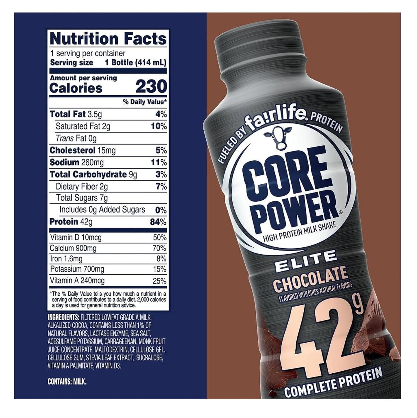 Core Power Elite Chocolate Protein Shake, 14 Fluid Ounce (Pack of 10)